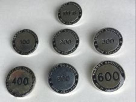 Metal badges - 100, 100.10, 200 etc